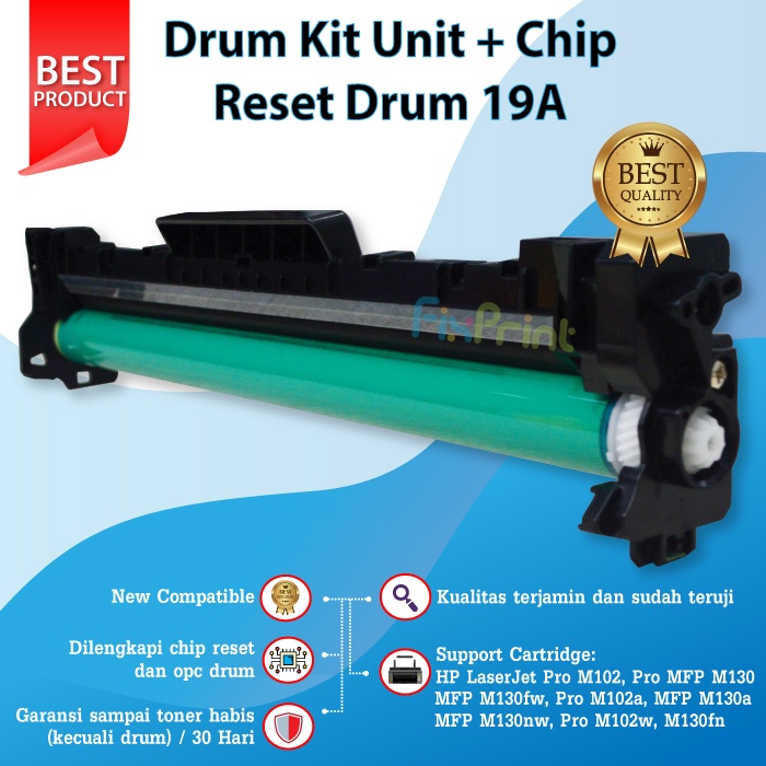 Drum Kit Unit HP CF219A 19A Drumkit Cartridge Toner CF217A 17A Printer M102a M102w M130w M130nw