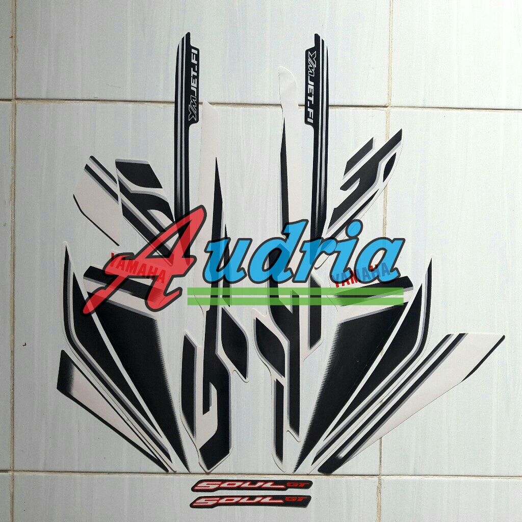 Stiker Striping Motor Yamaha Mio Soul GT 2012 Putih