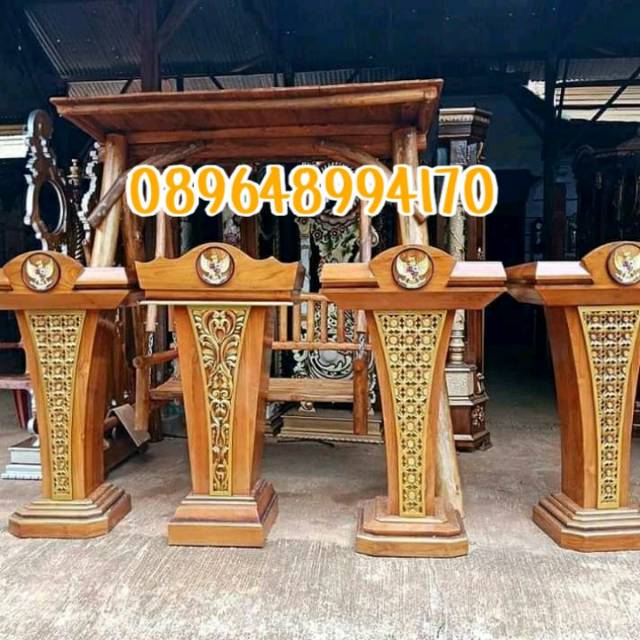 Podium dakwah podium pidato kayu jati