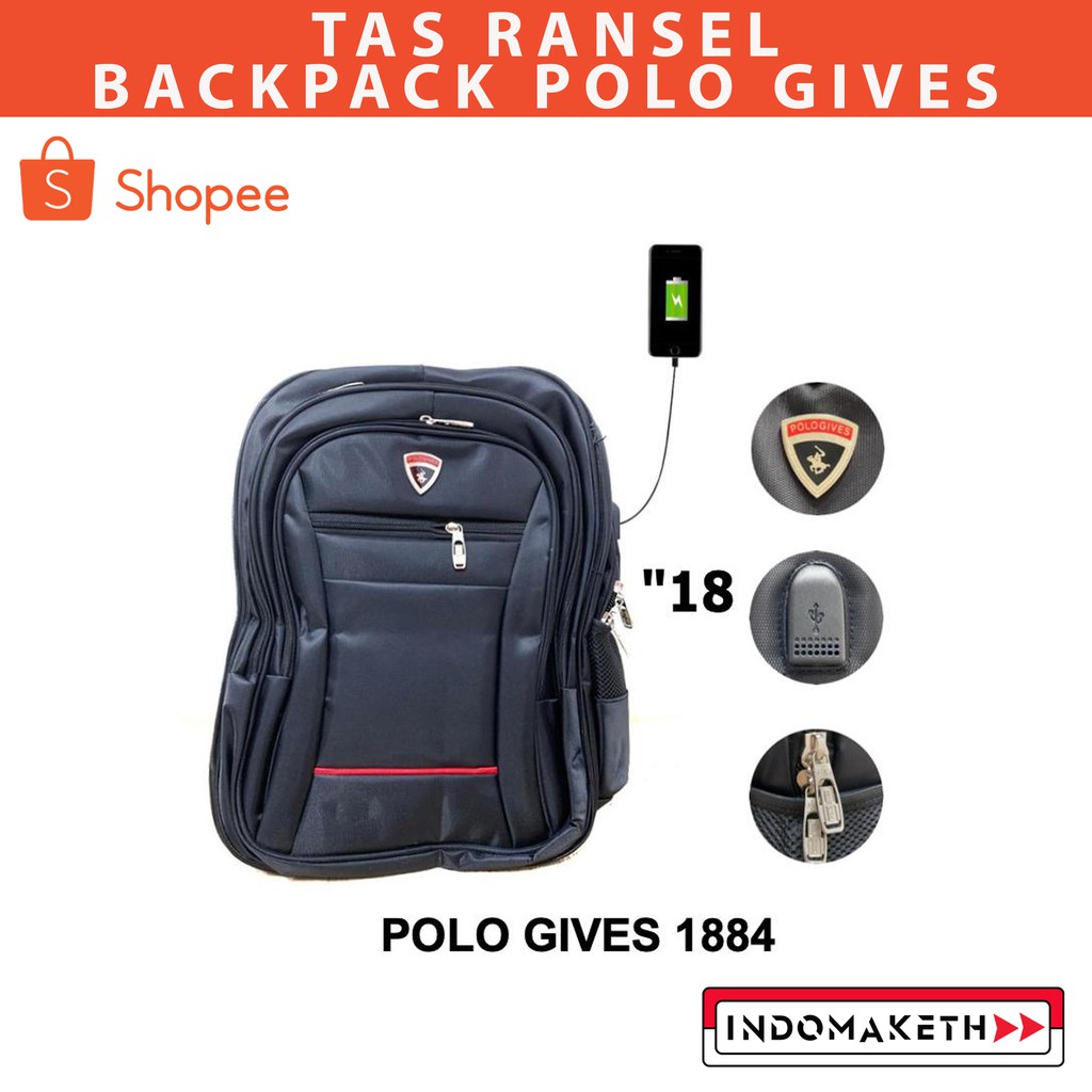 Tas Ransel Backpack Polo Gives Pria Import