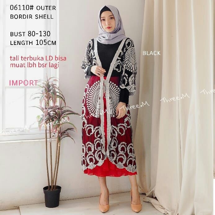 Outer outer pantai outer transparan outer best seller outer hitam kardigan putih muslim