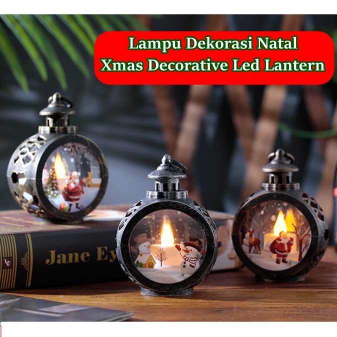 [ORGM] *NATAL* Lampu Dekorasi Natal Lampu Led Lentera Natal motif Santa dan Snowman