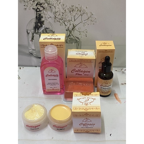 PAKET CREAM COLLAGEN 5 IN 1 ORIGINAL / SET COLLAGEN LENGKAP PLUS VIT E