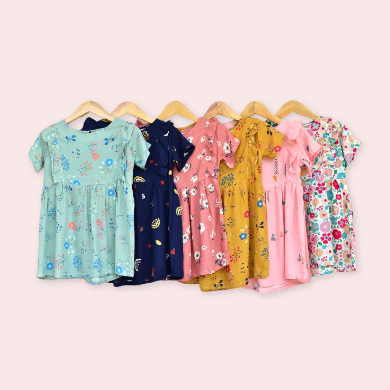 SUGARLOAF - ARUNA DRESS - Dress anak/Baju Bayi/Baby Wear/Daily Wear/Daster Rayon/Baju Kembar Ibu dan