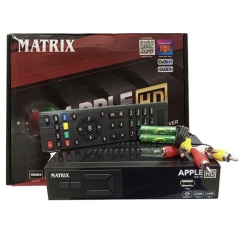 STB TV DIGITAL STB DVB T2 SET TOP BOX DIGITAL MATRIX APPLE HD MERAH bergaransi berkualitas terbaik t