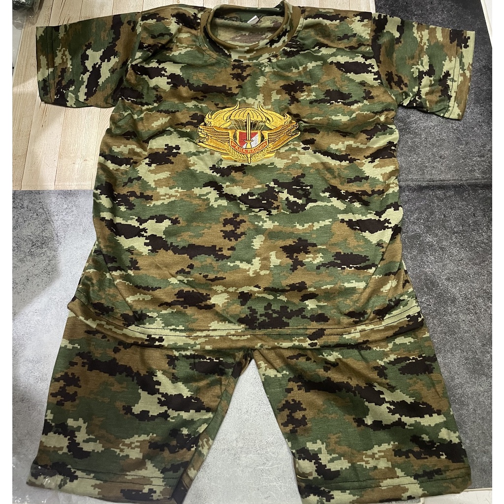 Kaos Anak Loreng | Setelan Anak Loreng | Kaos Anak Setelan | Kaos Loreng Anak Pendek -- Kostrad Linud