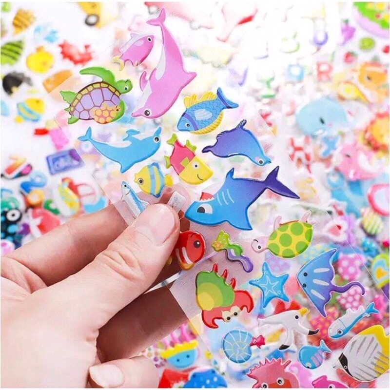 

Mainan Edukasi Anak Sticker Timbul Sticker 3D Motif Kartun Lucu