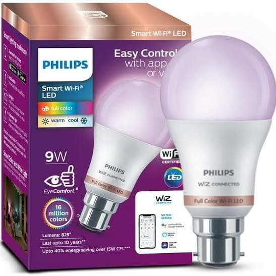 PHILIPS LED Bulb 9 Watt Lampu smart wifi TUNABLE/16 JUTA COLOR