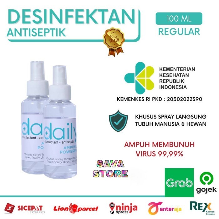 DESINFEKTAN DAILY ANTISEPTIC SPRAY DISINFEKTAN REGULER 100ml [TERLARIS]