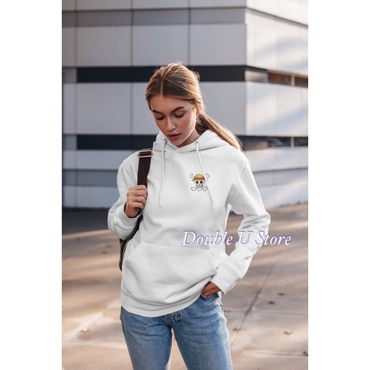 Jaket Jumbo Sweater Anime Onepiece straw hat Logo Hoodie Premium Jaket Pria Jaket Wanita