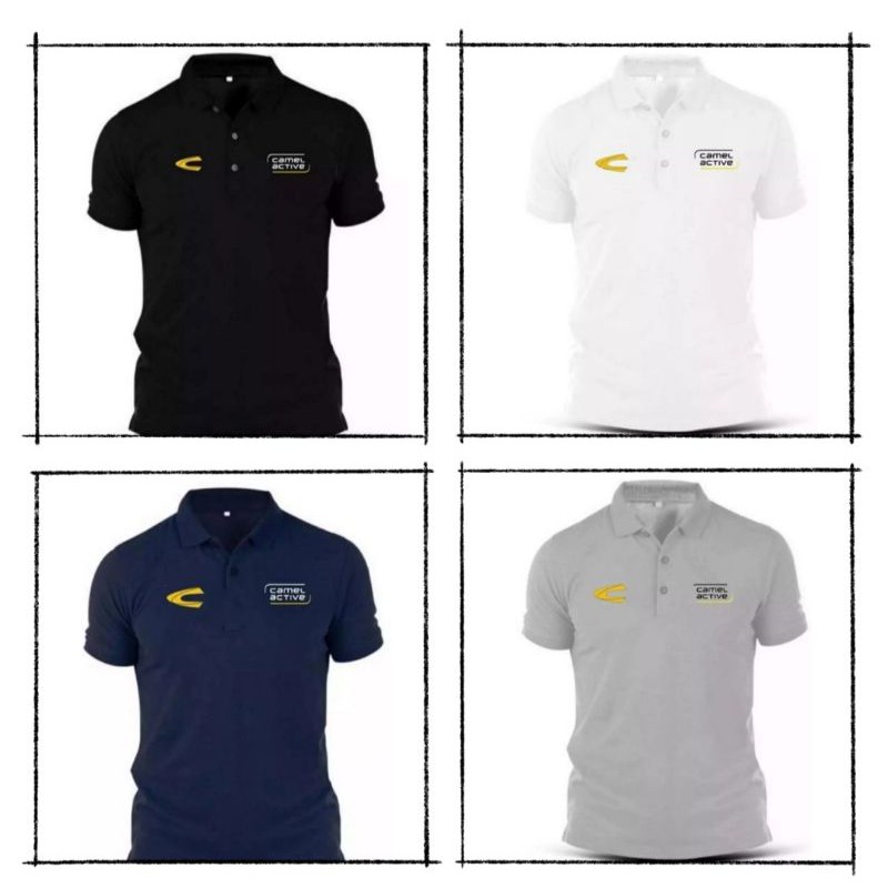 PROMO.. POLO LOGO SABLON OFFERT-shirt POLO CAMEL ACTIVE  LOGO//T-shirt lelaki berkolar/short slevee/