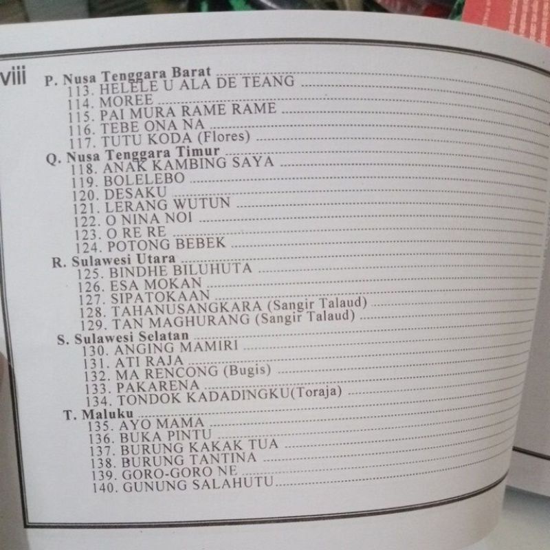Buku Kumpulan Lengkap Lagu Daerah Dari Seluruh Indonesia (21×15cm)