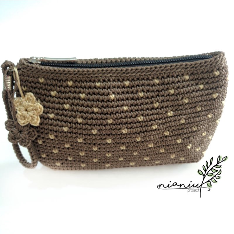 Dompet Rajut Motif Bintik || Dompet Polkadot || Dompet muat HP | BEST SELLER