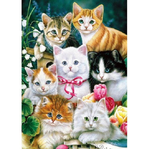 DIY Diamond Painting - 5D Cat World Sitch Kit