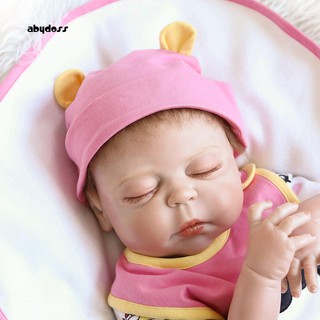 Aby Mainan Boneka  Bayi  Reborn Seperti  Asli  Bahan Silikon 