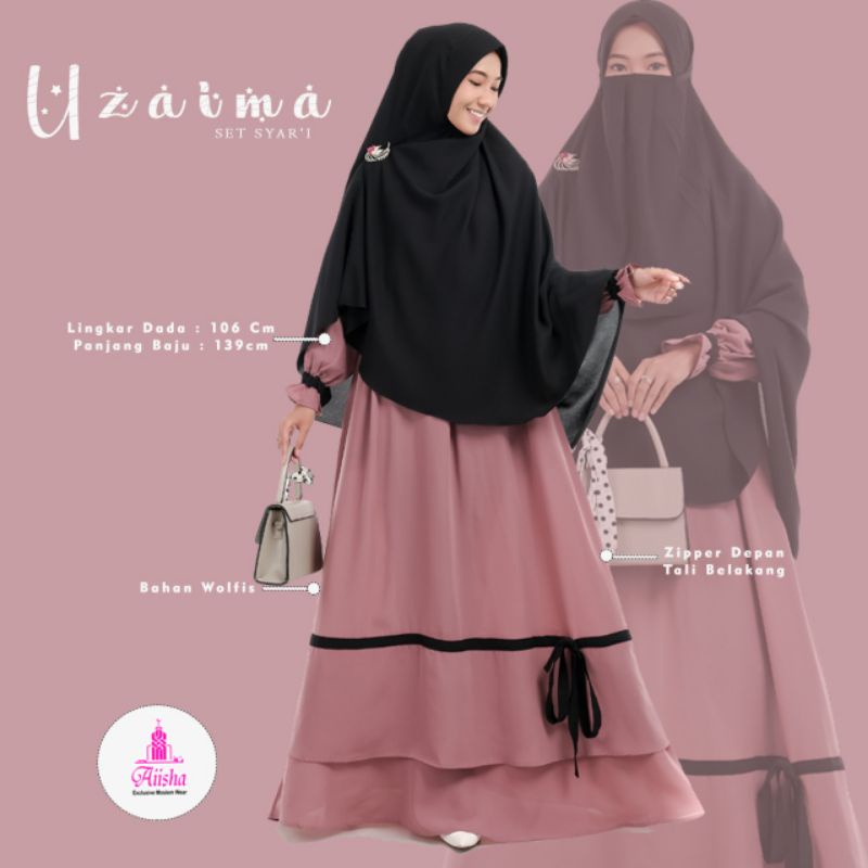 uzaima syari /gamis ori aiisha/gamis muslimah