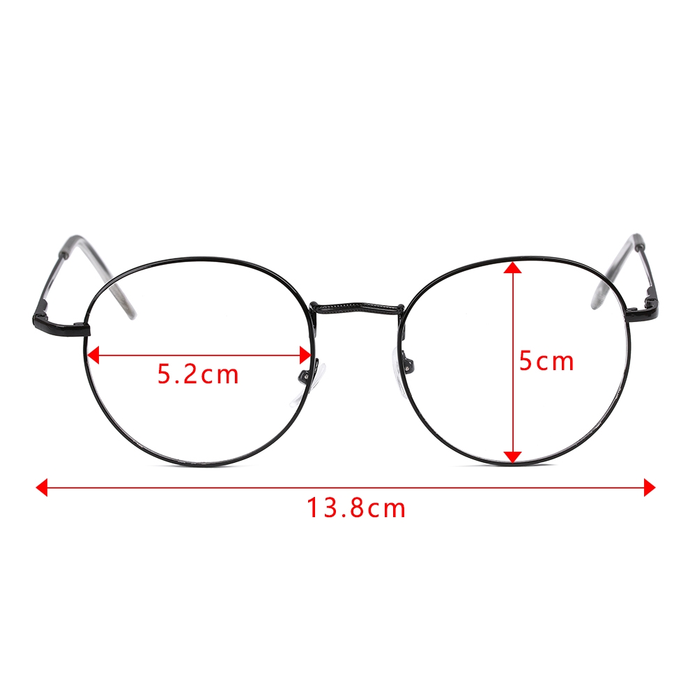 Kacamata Myopia - 1.00~- 4.0 Diopter Bentuk Bulat Fleksibel Portable Ultra Ringan