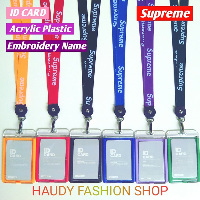 

ORGANIZER-DOCUMENT- NAME TAG KULIT PU / ID CARD HOLDER SUPREME / GANTUNGAN NAMA - MERAH MUDA