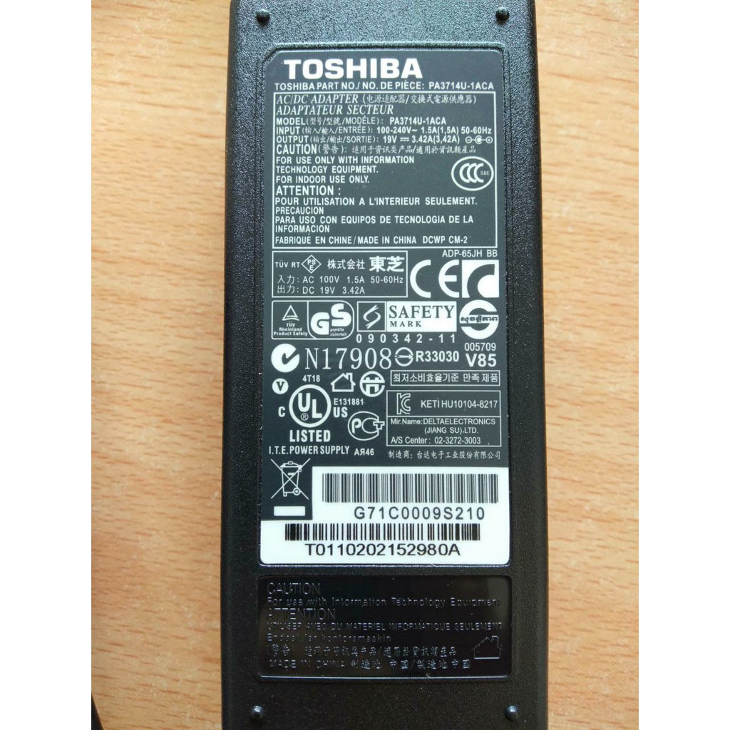 ADAPTOR CHARGER TOSHIBA C600 C640 L640 L645 L745 ORIGINAL