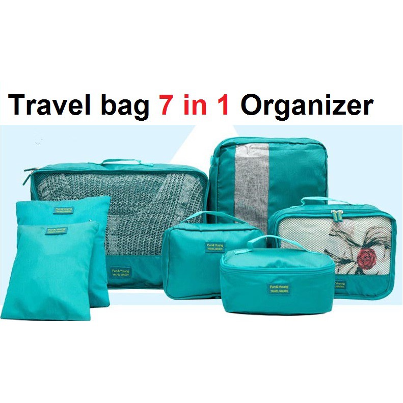 Travel bag 7 in 1 Bag Organizer - 1 set isi 7 pcs organizer