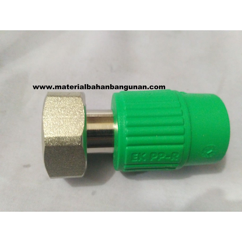 metal reducer with cup & nut 1/2 x 3/4 inch fitting wafin tigris green PPR flok sok besi DISKON7