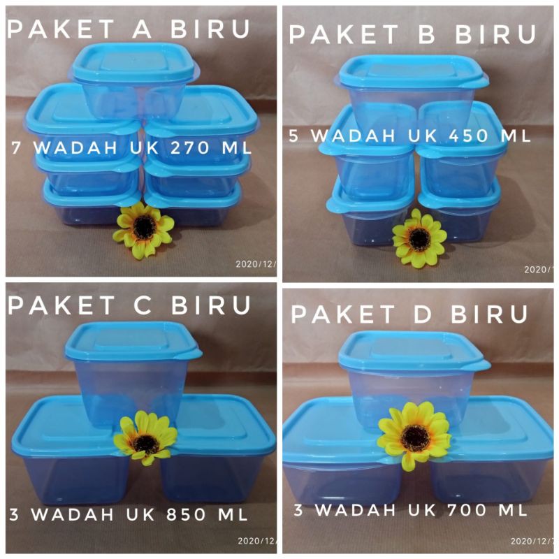 Wadah Plastik Serbaguna / Wadah Food container Murah Technoplast warna Biru