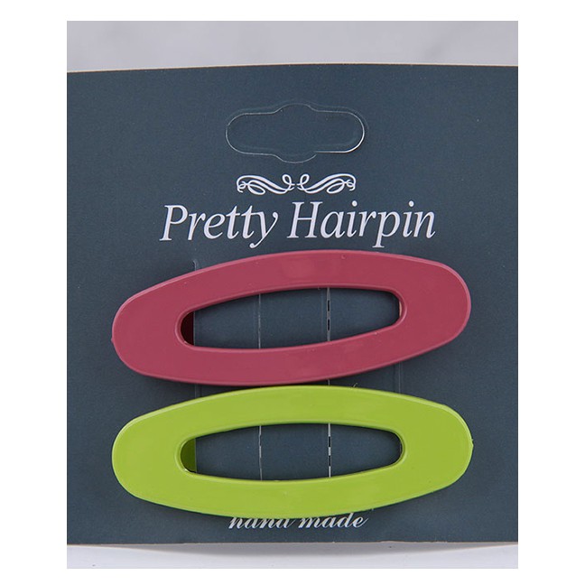 LRC Jepit Rambut Fashion Elliptical Two-color Hairpin A5833X