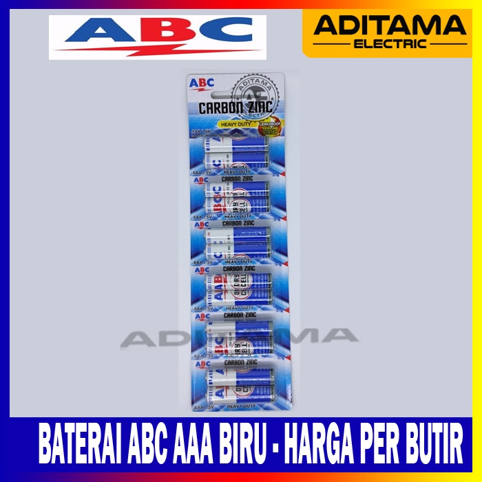 BATERAI ABC BIRU AAA A3/ ABC BATTERY BIRU AAA A3 1,5 VOLT HARGA PER PCS