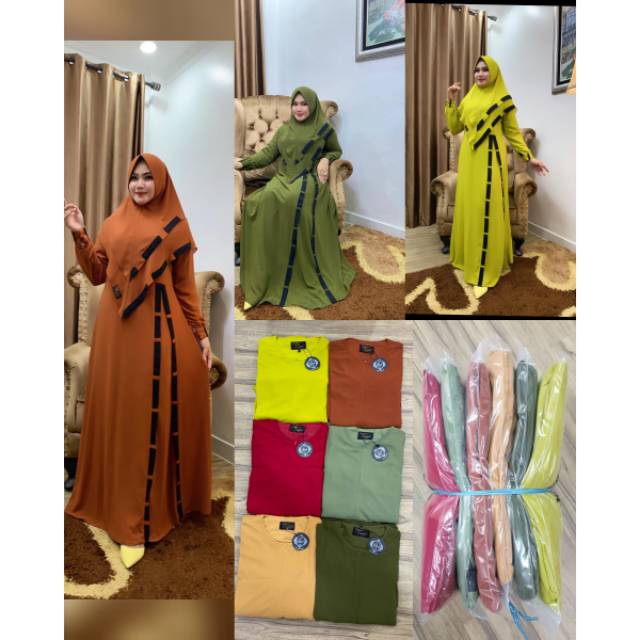 gamis lebaran 2020 Dress Latifa syari by Irna gallery