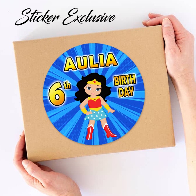 

50 STIKER / STICKER WONDER MOWAN 9 UTK BAG / BENTO / SOUVENIR ULTAH ULANG TAHUN