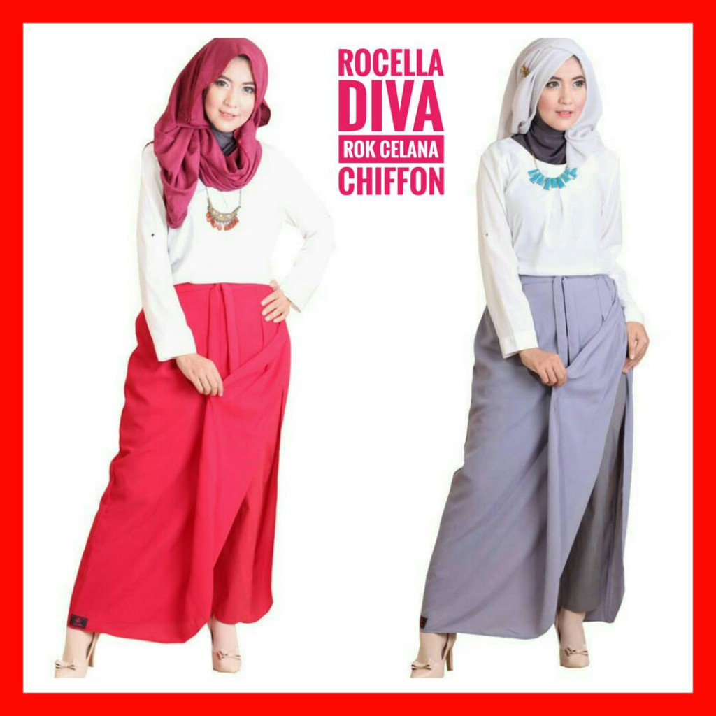 ROCELLA DIVA Rok Celana Bahan Chiffon