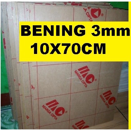 

Acrylic - Akrilik - Bening merk MARGA CIPTA tebal 3mm ukuran 10x70cm