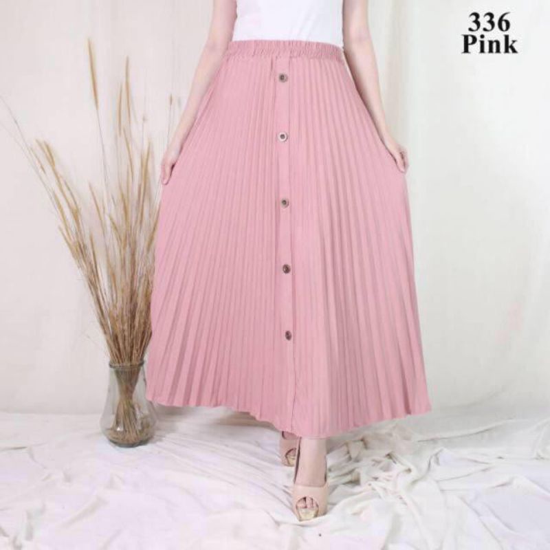 Rok Quen Button Skirt Rok Klok Kancing Fashion Wanita