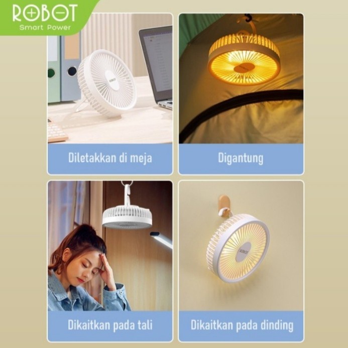 NA-BF16 Kipas Angin Remote LED Lamp Robot USB Portable Fan 4000 mAh