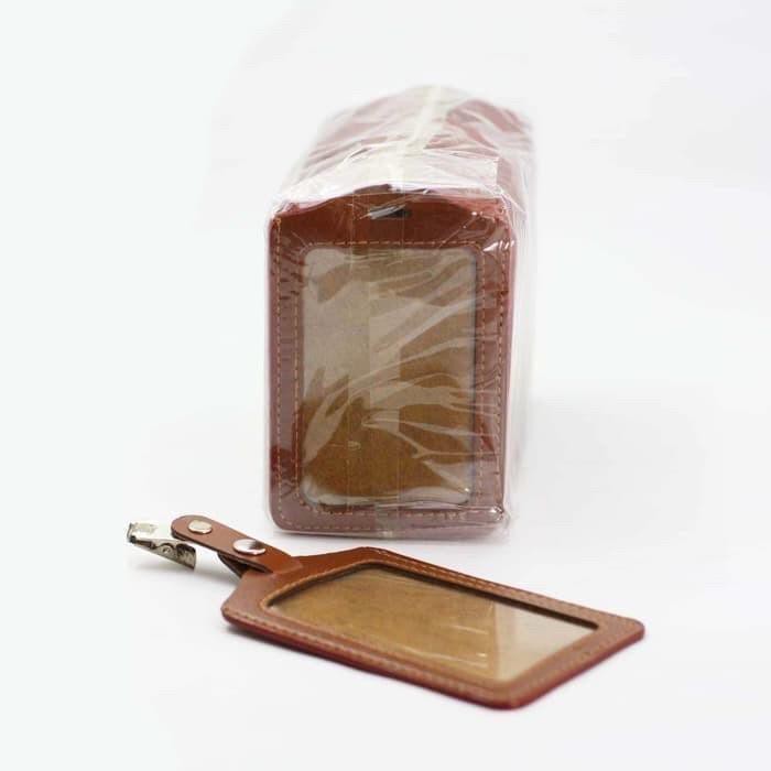 

Case ID CARD Kulit Sintetis Coklat / Card Holder Wadah ID Card