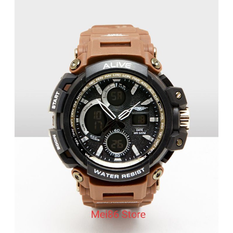 Alive Nadeem Anti Air 5 ATM Jam Tangan Analog Pria