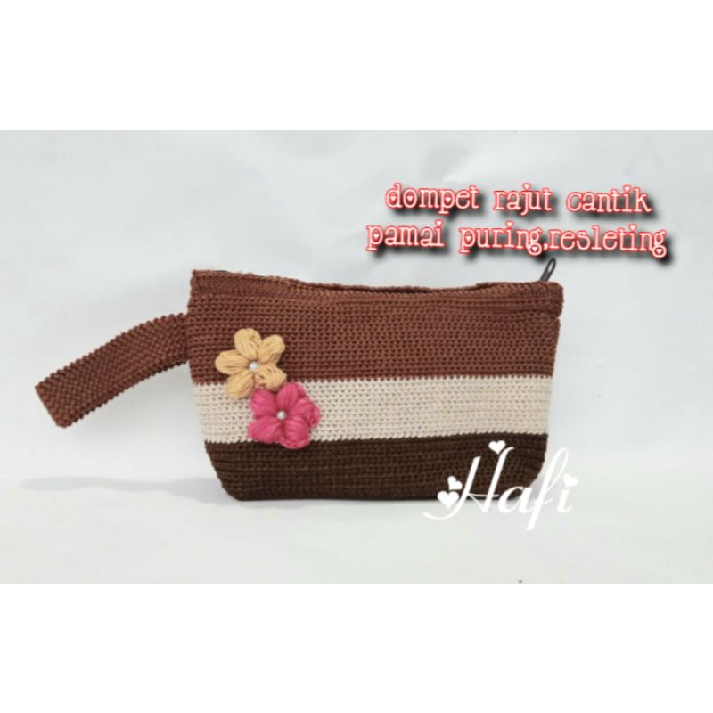 tas dompet bunga rajut #slingbag #tasrajut