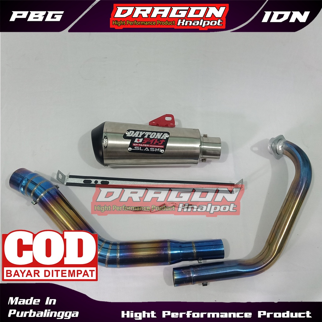 KNALPOT DAYTONA UNTUK VIXION R15 CBR150 GSX VERZA SATRIA SONIC