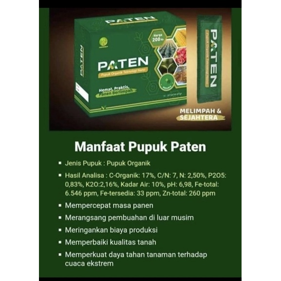 Pupuk Paten Organik