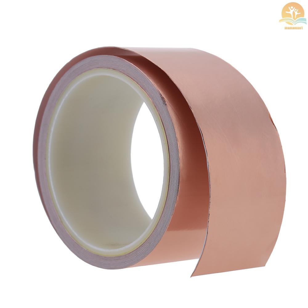 50mm * 10m One Side Copper Foil Tape EMI Shielding Single Conductive Adhesive for Guitar