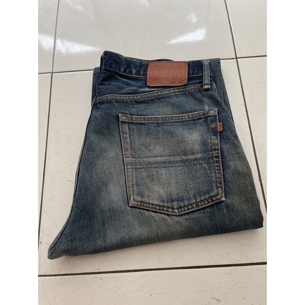 Celana Jeans Denim Second Bekas Branded Pl Edwin Size 33 Selvedge