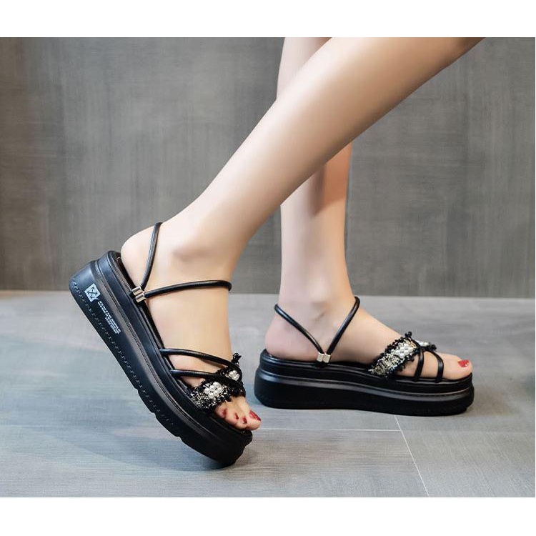 Sandal Wedges Wanita Import Casual Myla IMP-3027