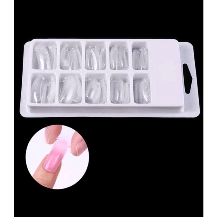 CETAKAN 100PCS DUAL FORM MOLDING POLYGEL POLY GEL EXTENSION MOLD KUKU PALSU POLYGEL