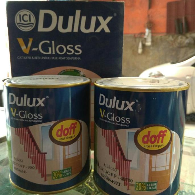 CAT MINYAK DULUX V-GLOSS / CAT MINYAK KAYU dan BESI HITAM/PUTIH DOFF Termurah