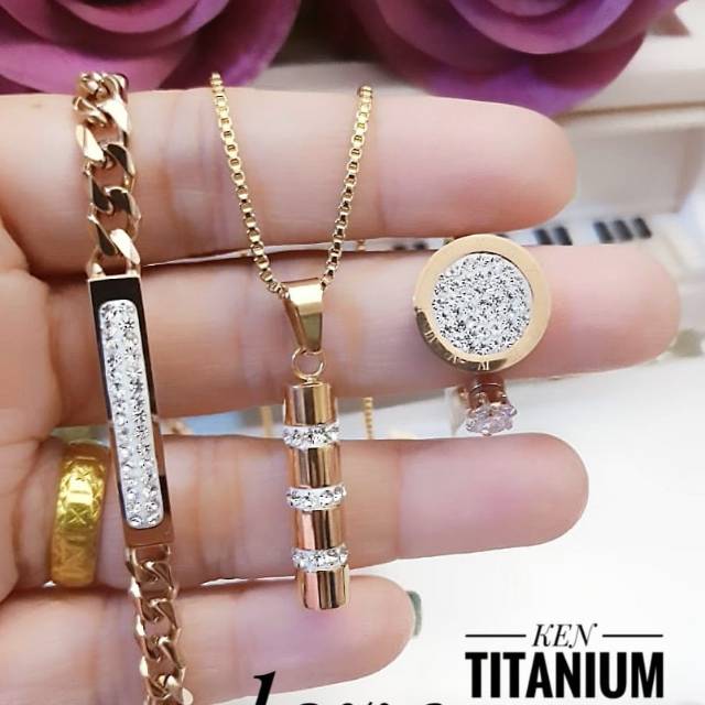 Titanium set perhiasan 0735k