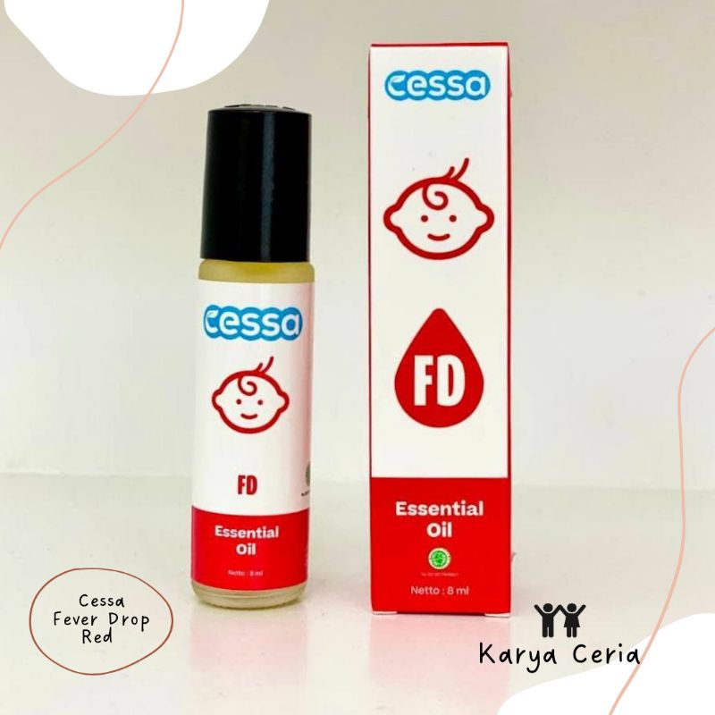 Cessa Fever Drop - Essential Oil Penurun Panas dan Demam Bayi Warna Merah