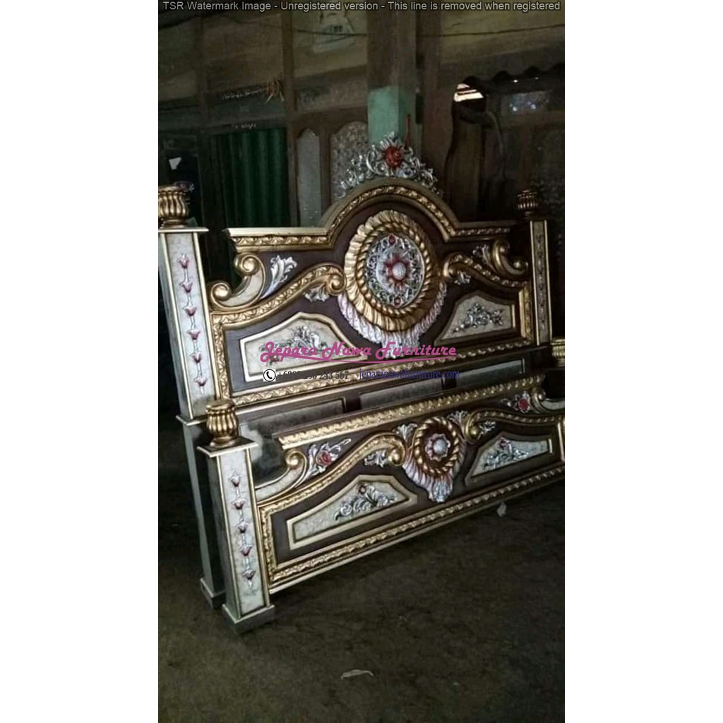 FLASH SALE Dipan Gong jepara,  Ranjang jati gong, Dipan Gong Termurah DPG03