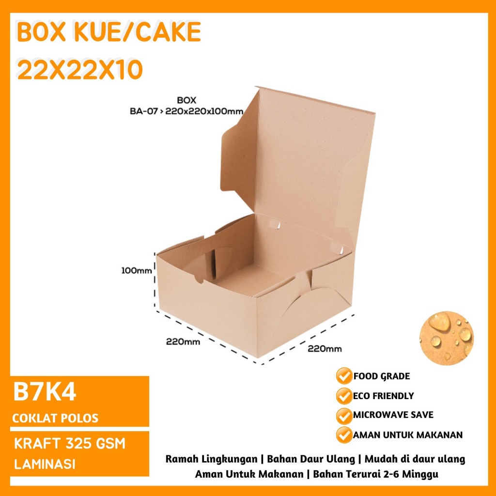 Box 22x22 Laminasi 325 Gsm Dus Tumpeng (B7K4-Laminasi)