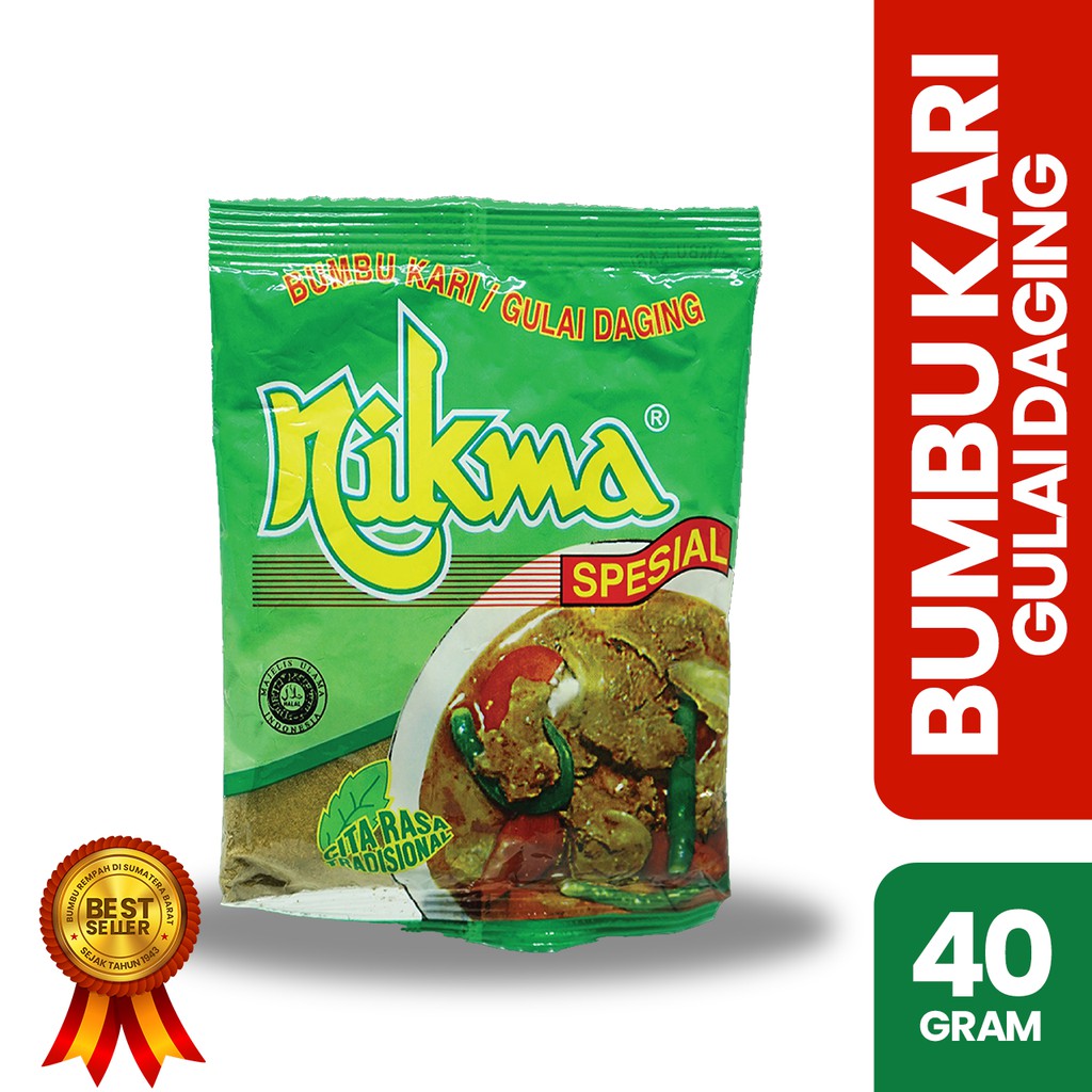 

Nikma Bumbu Kari / Gulai Daging (40 Gram) Citarasa Tradisional