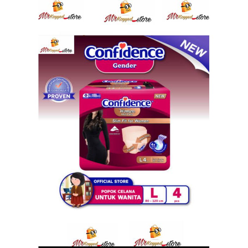 Confidence Adult Pants Women Popok Dewasa [Size L/ 4s]